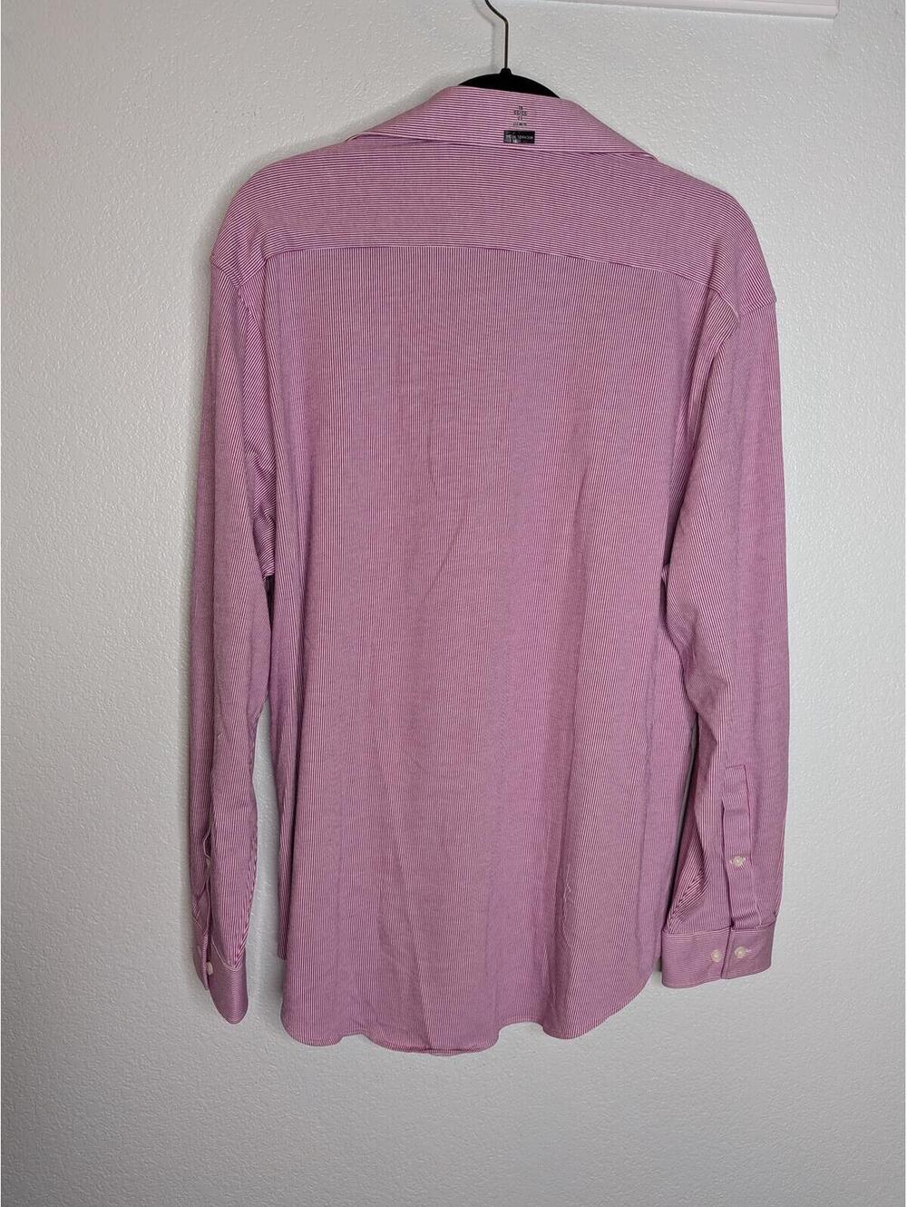 Michael Kors Men’s Slim Fit Dress Shirt XL 17 32/33 Berry Pink Stripe NWT - Picture 6 of 6